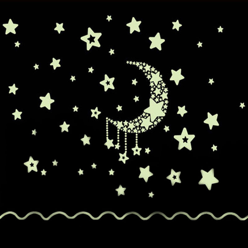 Autocollants muraux lumineux lunes et étoiles – Image 3